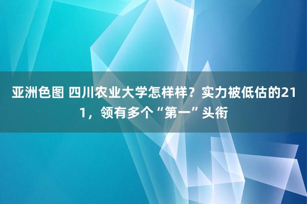 亚洲色图 四川农业大学怎样样？实力被低估的211，领有多个“第一”头衔